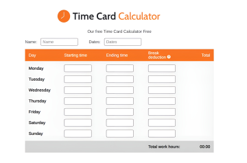 Time Card Calculator