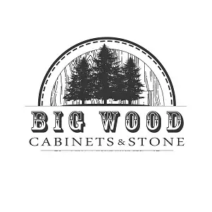 Big Wood Cabinets and Stone